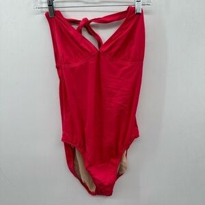 J CREW tie neck one piece swimsuit. X-LARGE